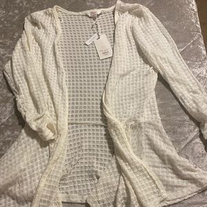 ✨cute white cardigan